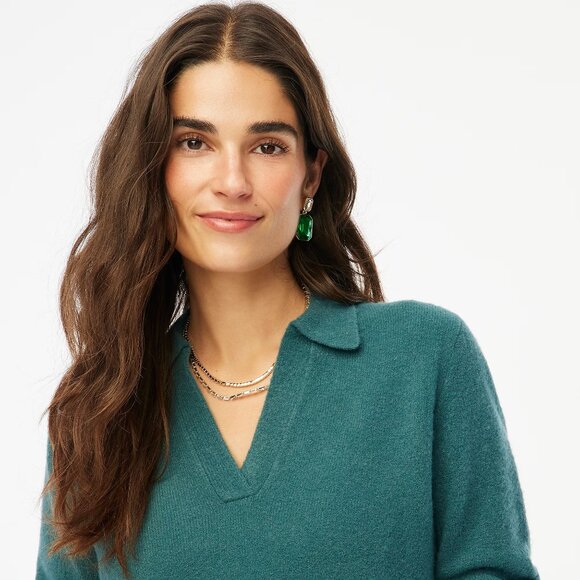 J. Crew Polar Jade Sweater-Polo In Extra-Soft Yarn/NWT/S - Picture 3 of 9